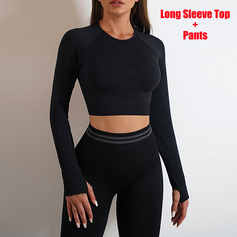 Set Fitness Premium - Leggings Talie Înaltă & Top -