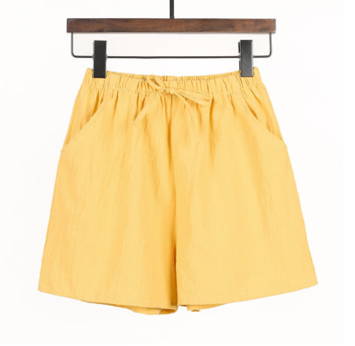Linen Cotton And Linen Large Size Student Sports And Leisure Shorts -