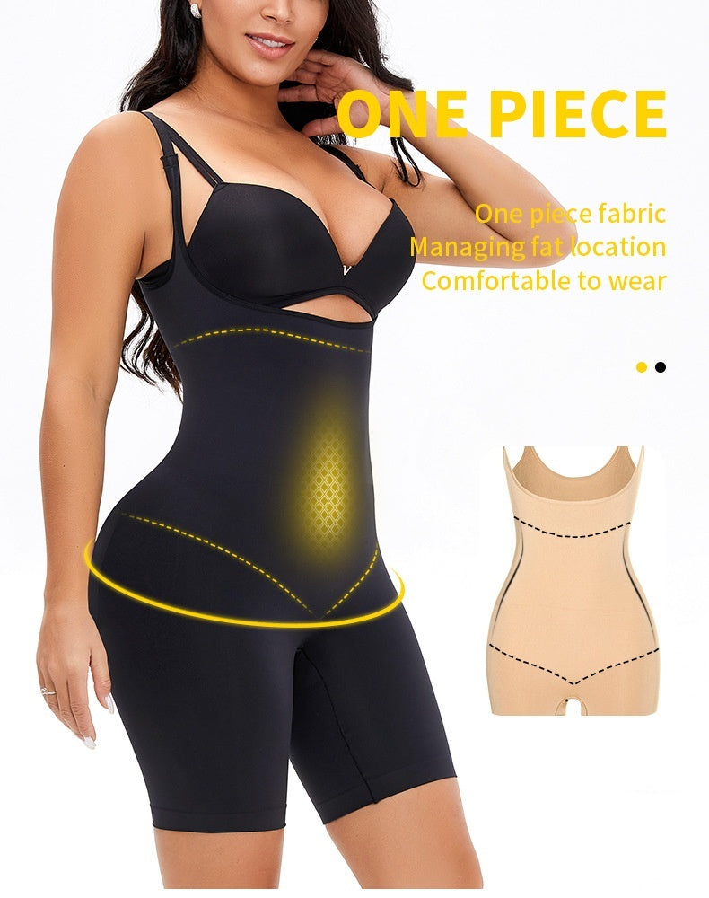 Plus Size Seamless Body Shaper Body Shaping Waist Reinforcement Belly Contracting Hip Lifting Body Shaping Pants -