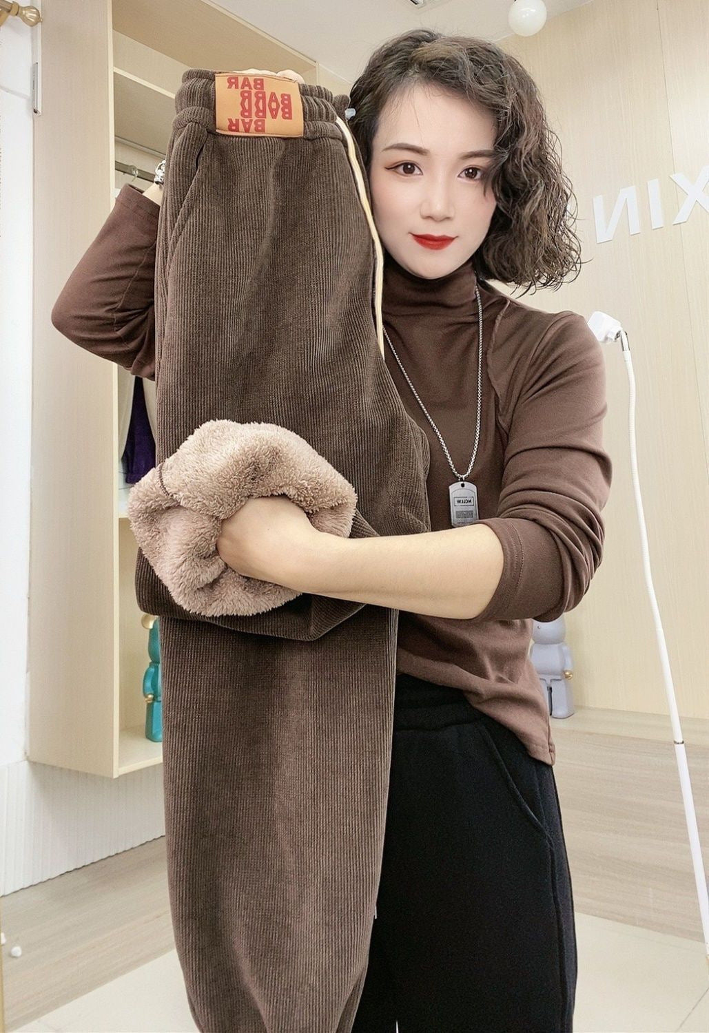 Velvet Sweatpants Lamb Velvet Warm -