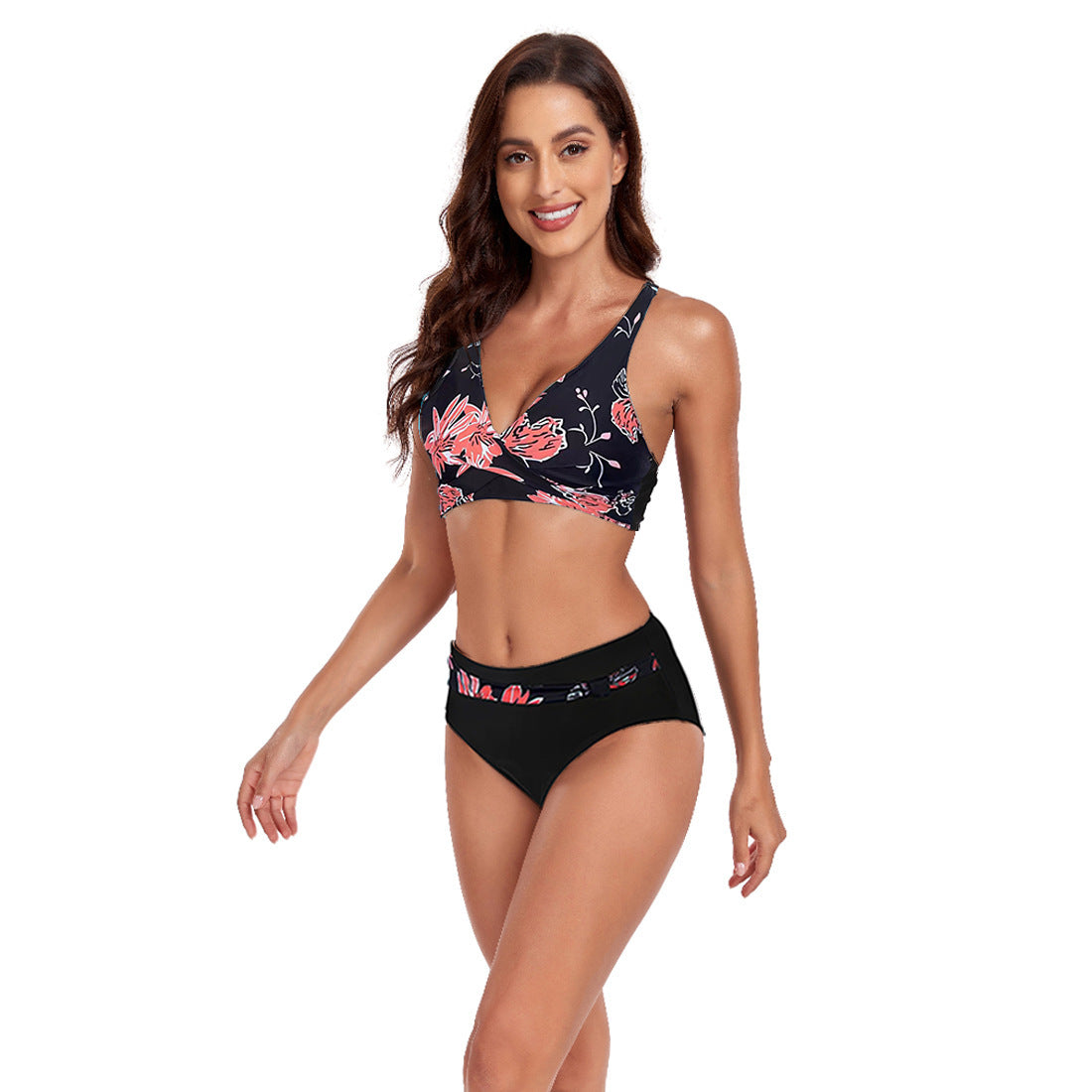 Set Bikini cu Guler Halter -