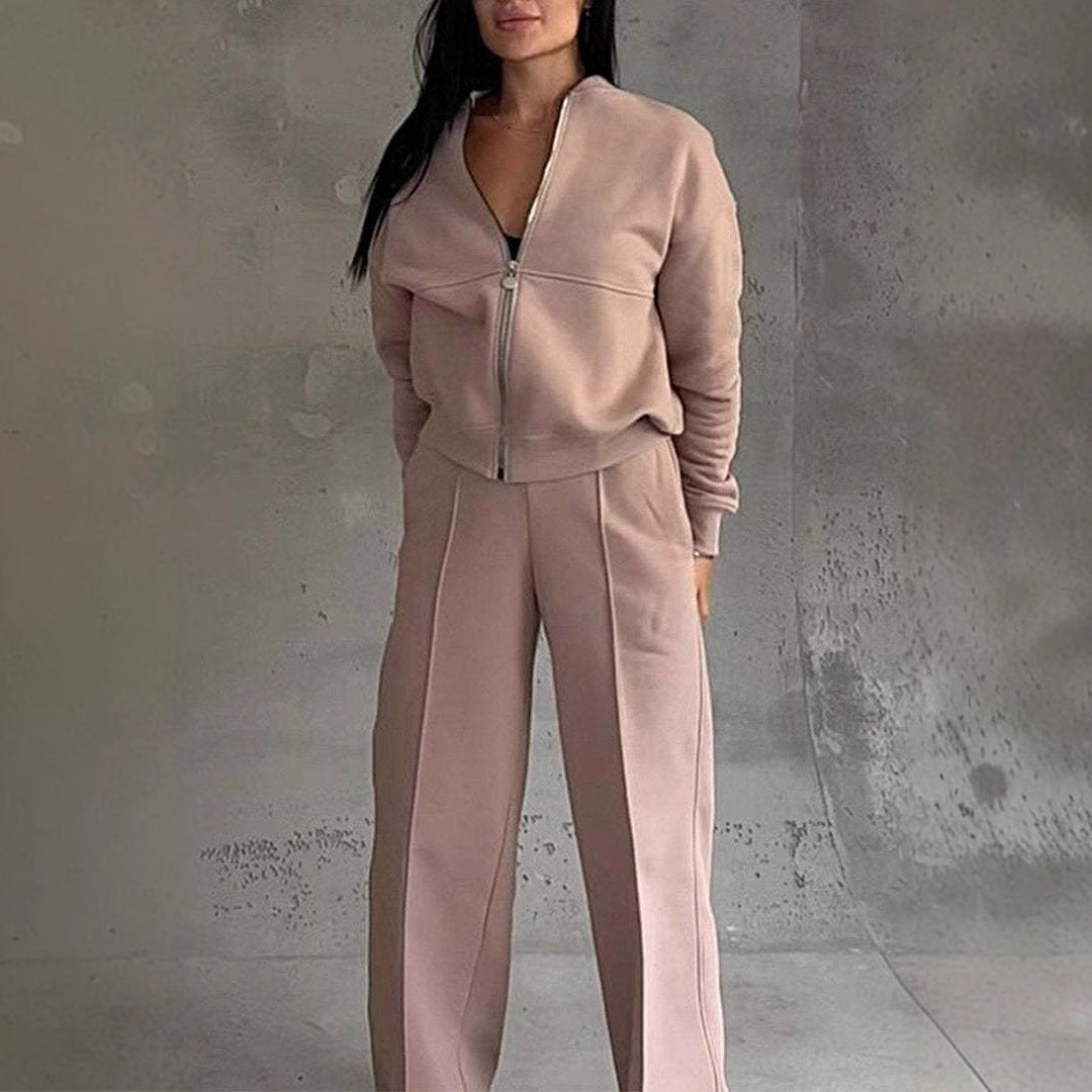 Set Sportiv Premium: Geacă și Pantaloni Largi -