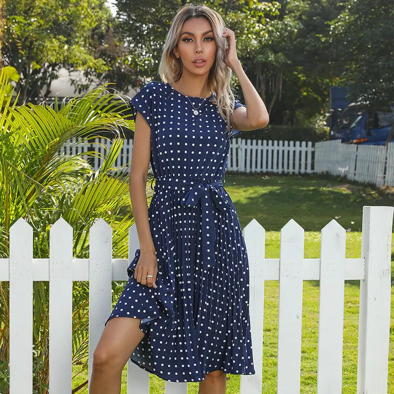 Rochie Midi Puncte Bandage - Vară 2025 -