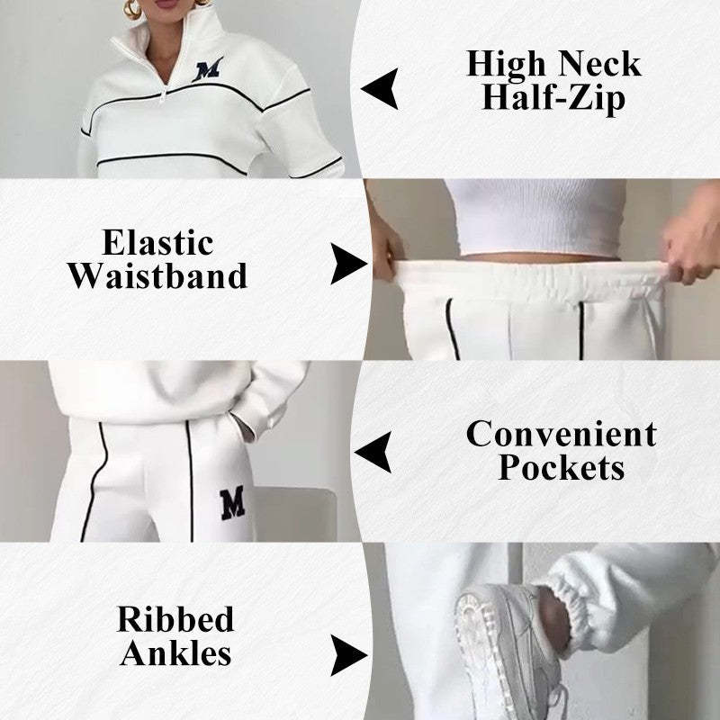 Womens 2 Piece Outfits Lounge Hoodless Pullover Sweatshirt Sweatsuit Sets Sweatshirt Baggy Fashion Sweatpants With Pockets -