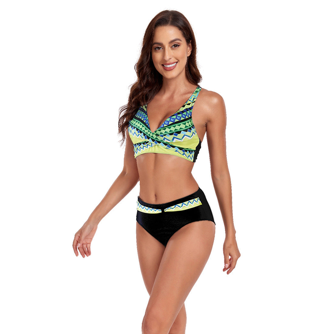 Set Bikini cu Guler Halter -