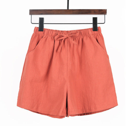 Linen Cotton And Linen Large Size Student Sports And Leisure Shorts -