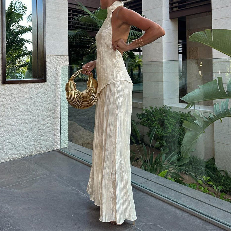European And American Ladies Suit Fall New Fashion Casual Loose Solid Color Two-piece Set -