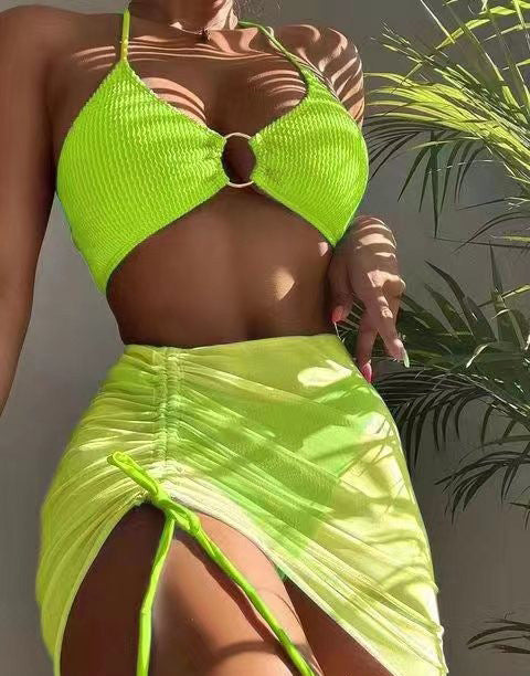 Set Bikini Halter 3 Piese - Personalizat, Plajă, Vară -