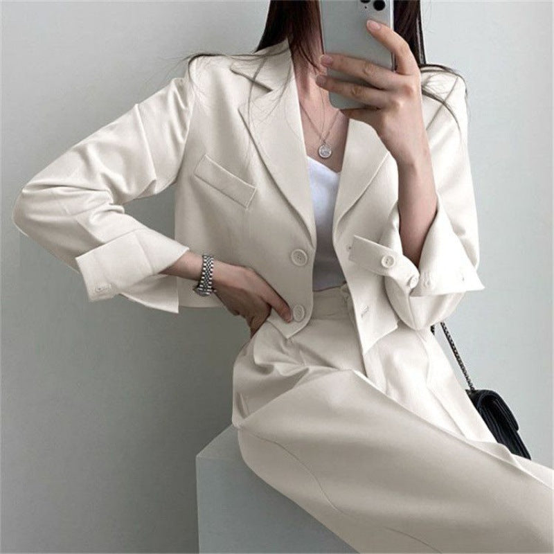 Suit Western Style Youthful-looking Small New Two-piece Suit Suit Suit High Waist -