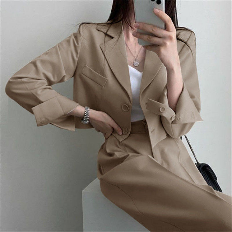 Suit Western Style Youthful-looking Small New Two-piece Suit Suit Suit High Waist -
