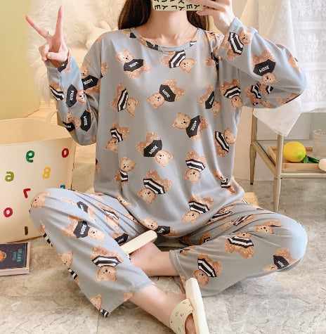 Long Sleeve Autumn Ins Two-piece Homewear Suit -