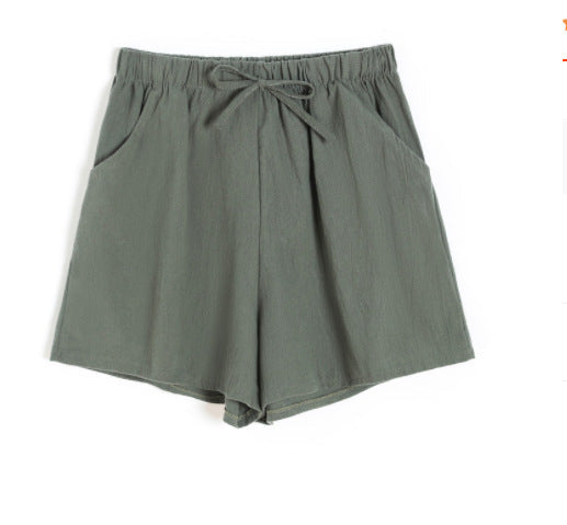 Linen Cotton And Linen Large Size Student Sports And Leisure Shorts -