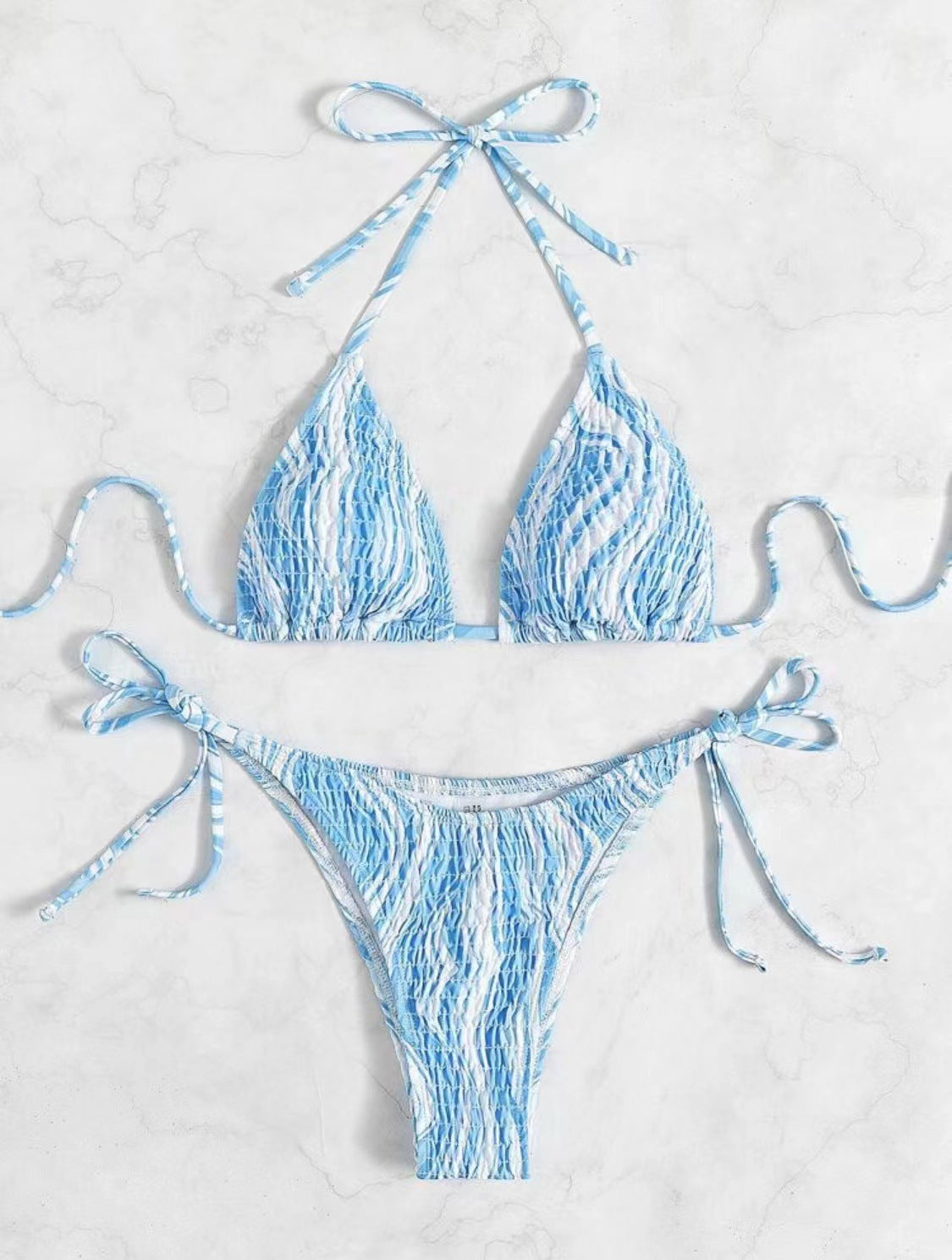 Factory In Stock Smocking Three-point Bikini Sexy Suit Lace-up Swimsuit -