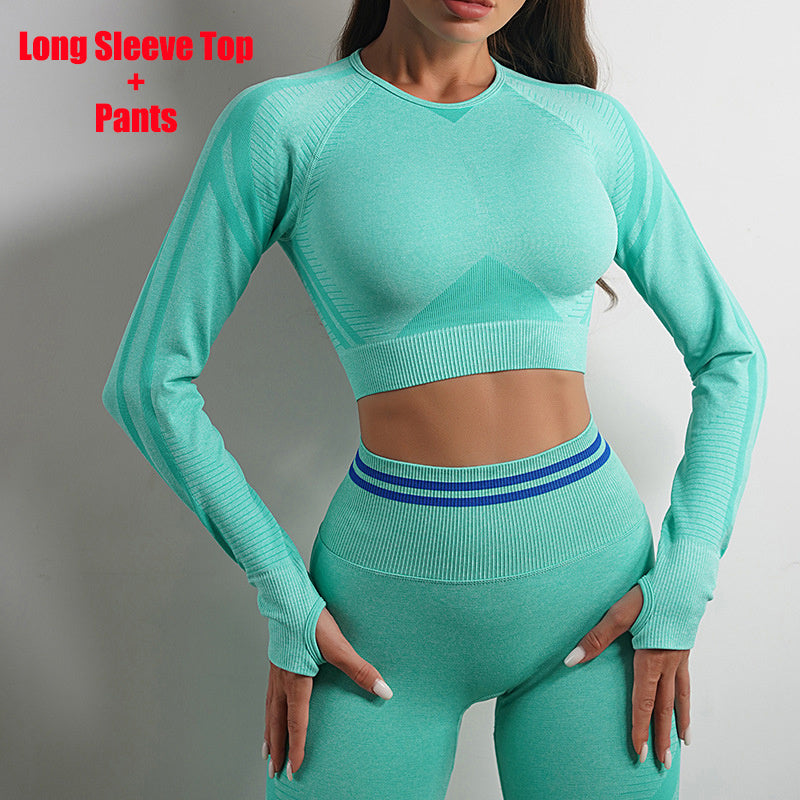 Set Fitness Premium - Leggings Talie Înaltă & Top -