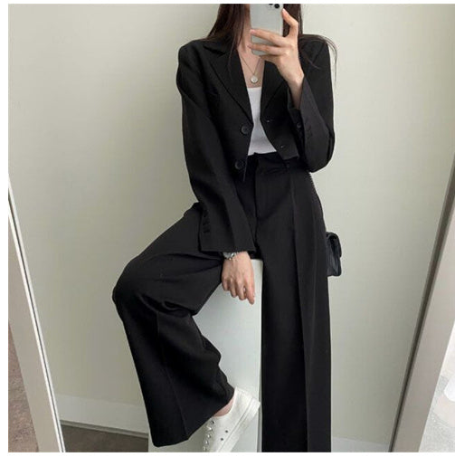 Suit Western Style Youthful-looking Small New Two-piece Suit Suit Suit High Waist -