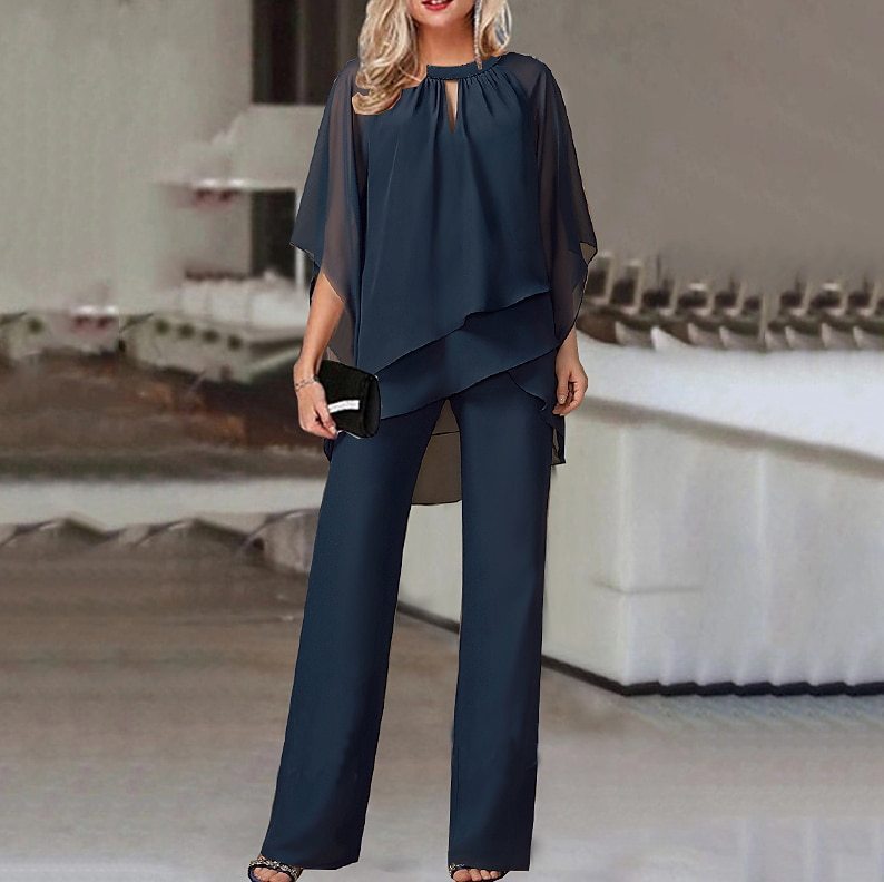 Solid Color Loose One-piece Casual Irregular Suit -