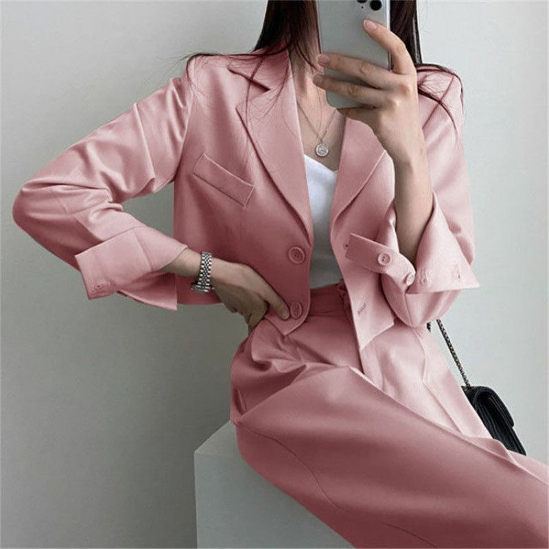 Suit Western Style Youthful-looking Small New Two-piece Suit Suit Suit High Waist -