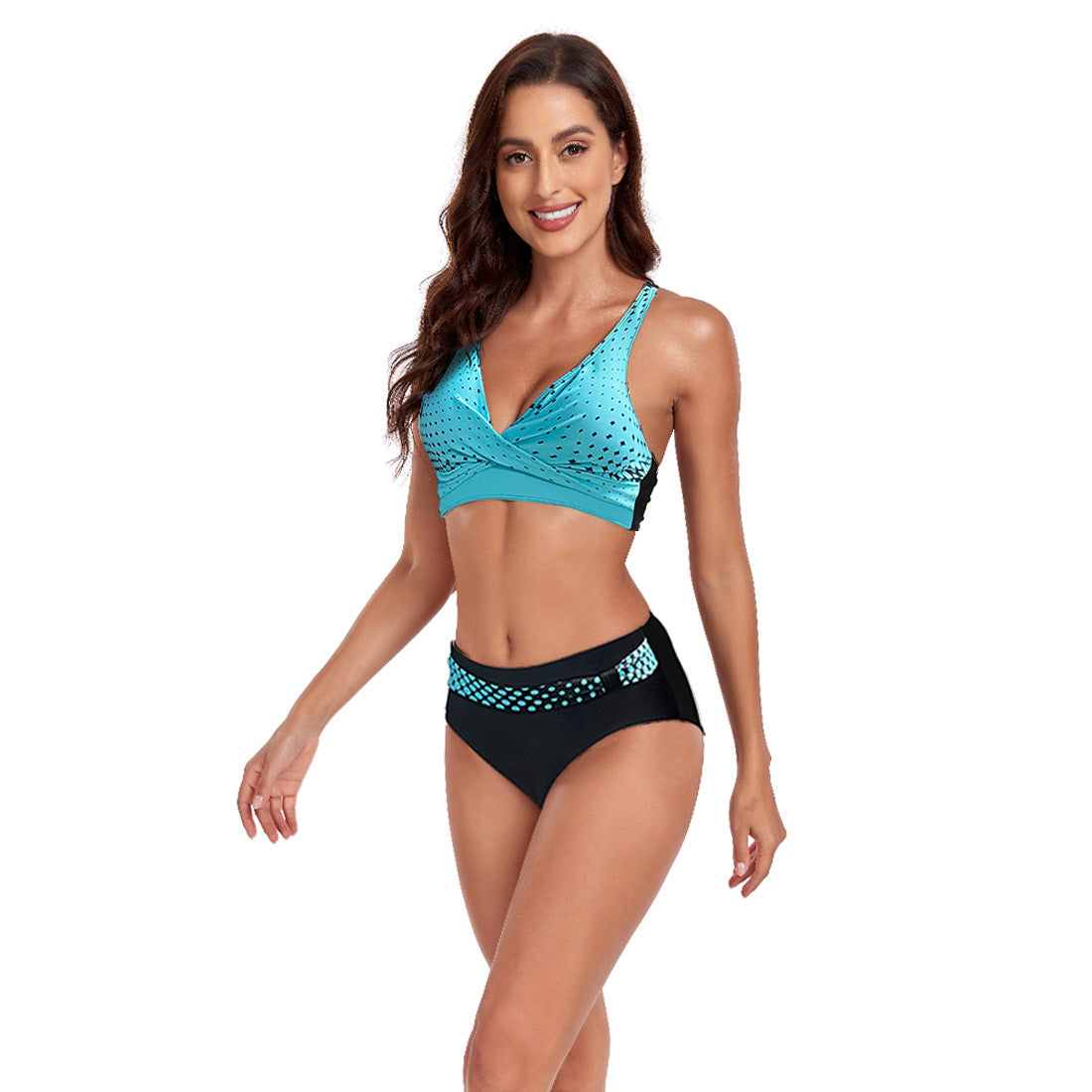 Set Bikini cu Guler Halter -