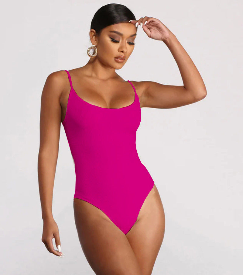Costum Baie One-Piece, Spate Sireturi - Triunghi Senzual, Vara 2025 -