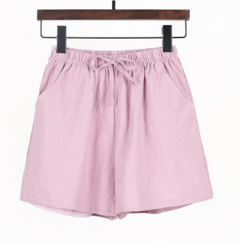 Linen Cotton And Linen Large Size Student Sports And Leisure Shorts -