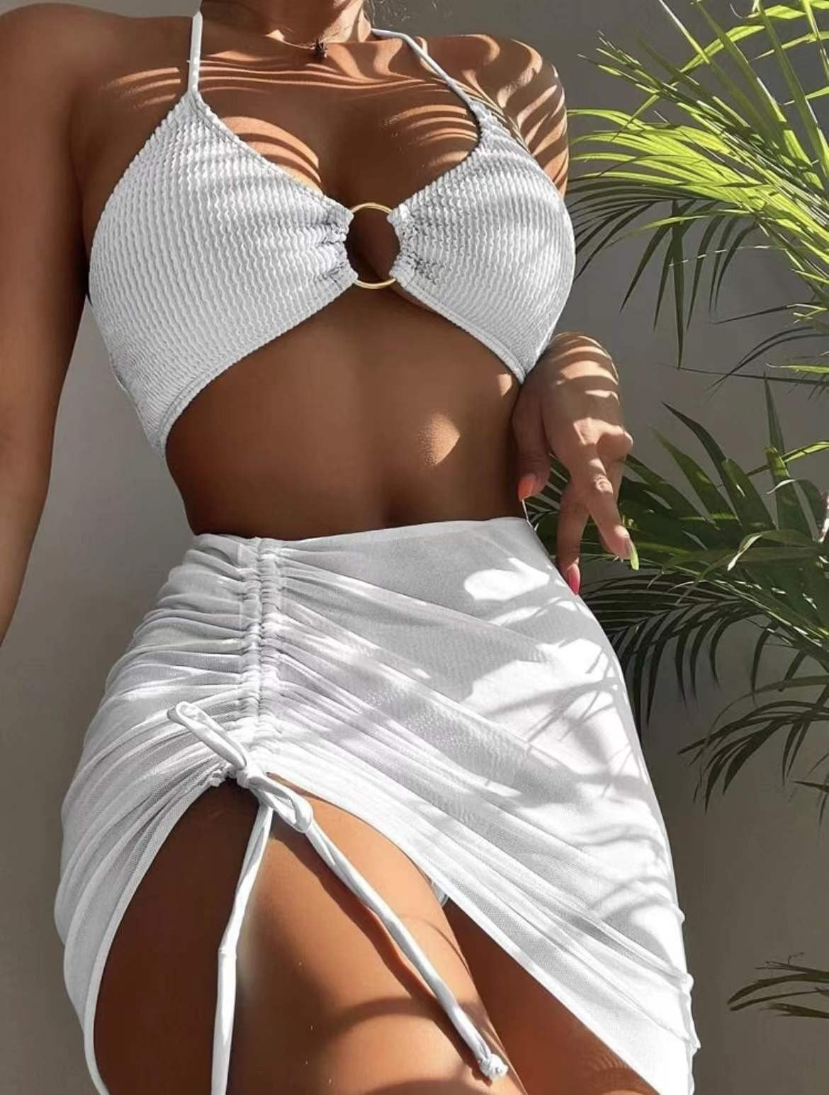 Set Bikini Halter 3 Piese - Personalizat, Plajă, Vară -