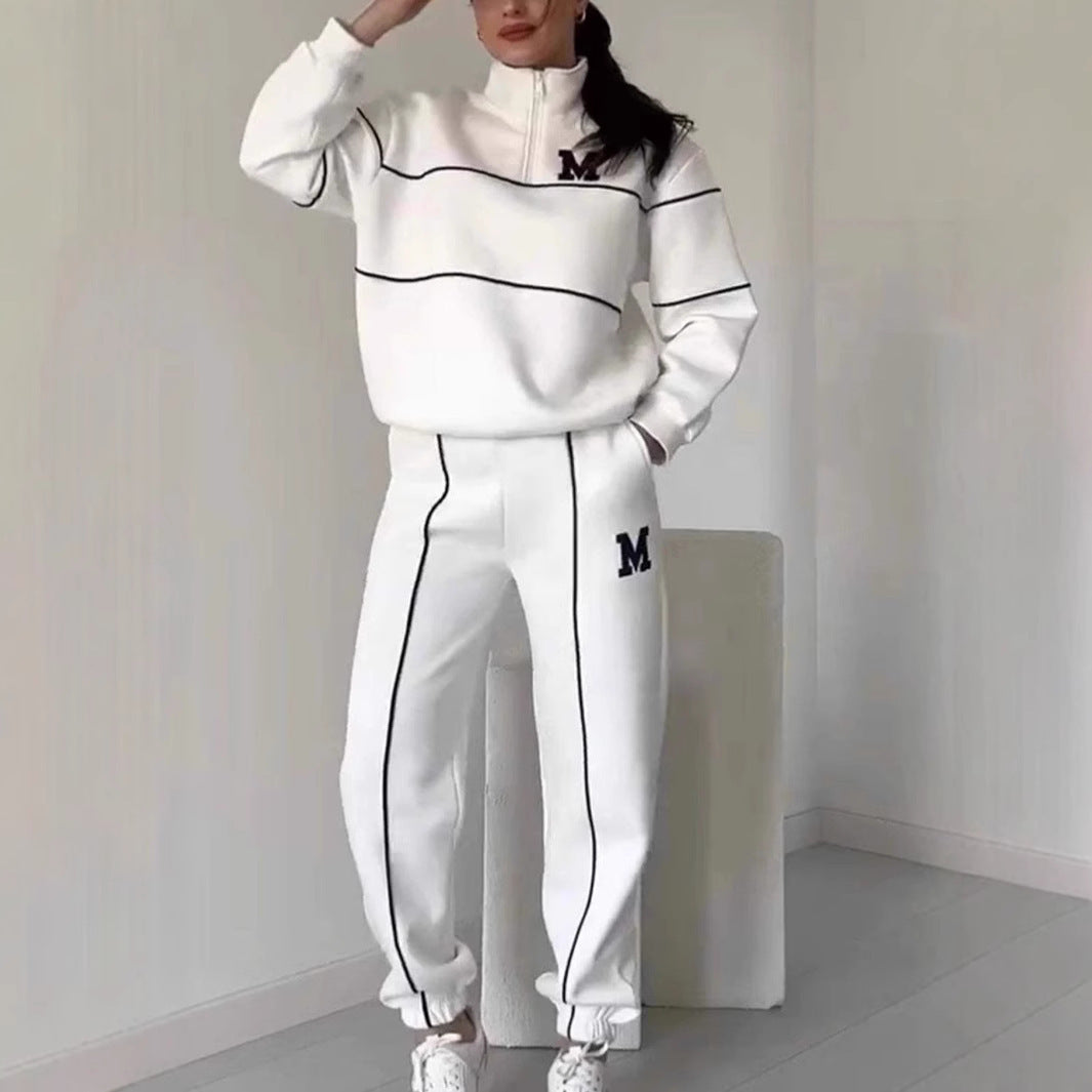 Womens 2 Piece Outfits Lounge Hoodless Pullover Sweatshirt Sweatsuit Sets Sweatshirt Baggy Fashion Sweatpants With Pockets -
