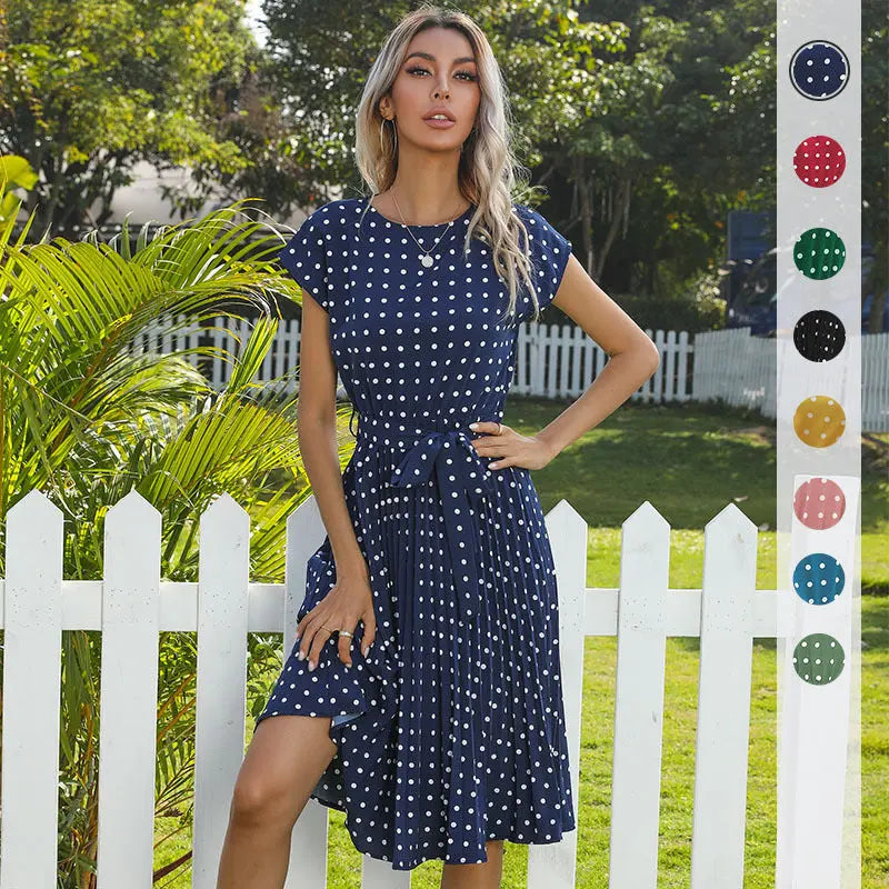 Rochie Midi Puncte Bandage - Vară 2025 -