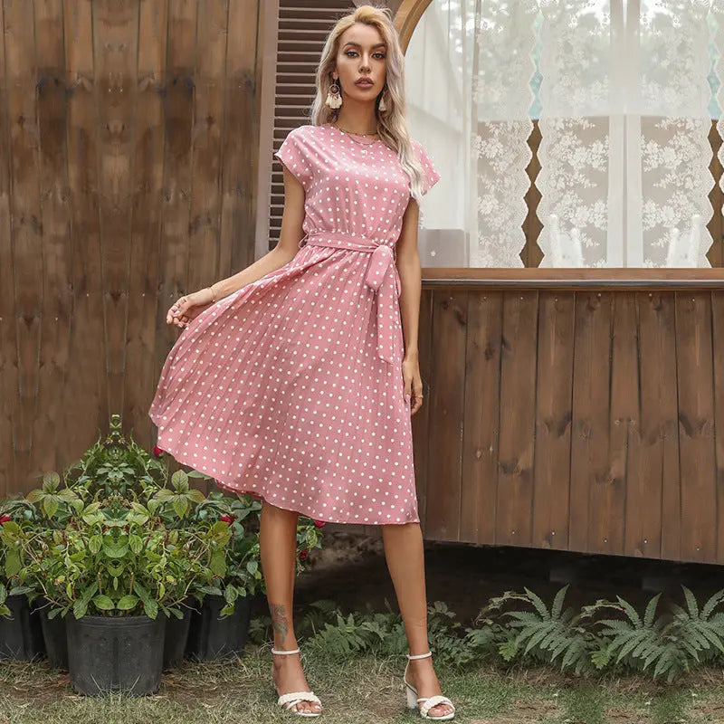 Rochie Midi Puncte Bandage - Vară 2025 -