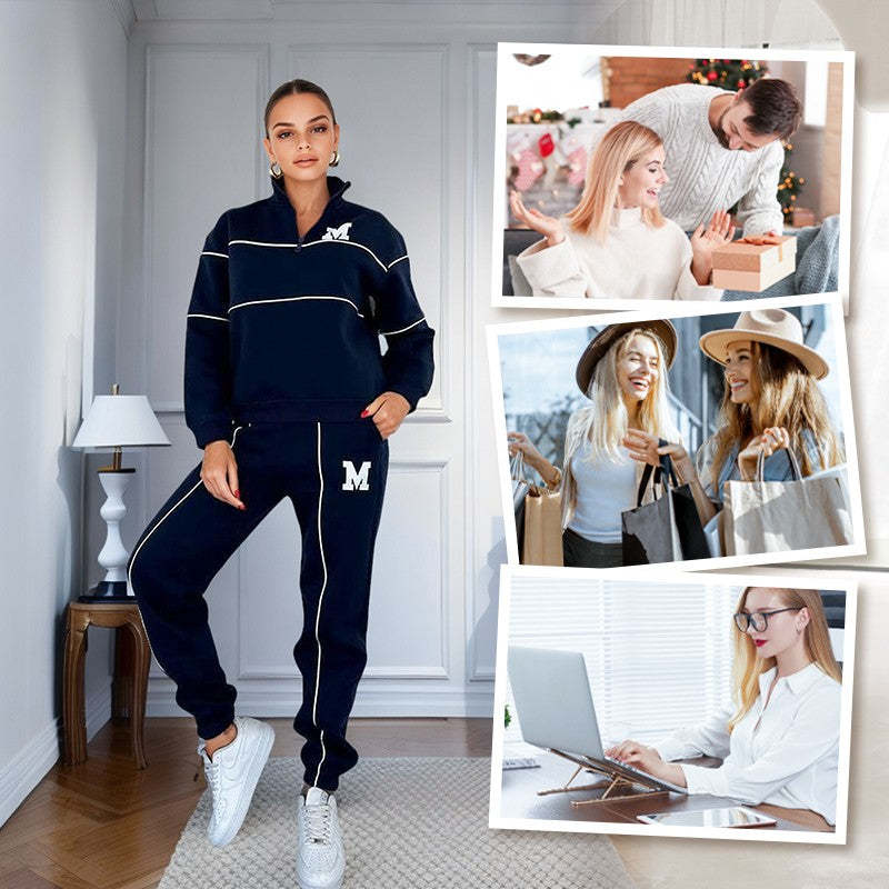 Womens 2 Piece Outfits Lounge Hoodless Pullover Sweatshirt Sweatsuit Sets Sweatshirt Baggy Fashion Sweatpants With Pockets -