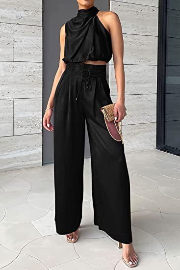 Set Vară 2025: Crop Top & Pantaloni Extra-Largi - De la Plajă la Oraș -