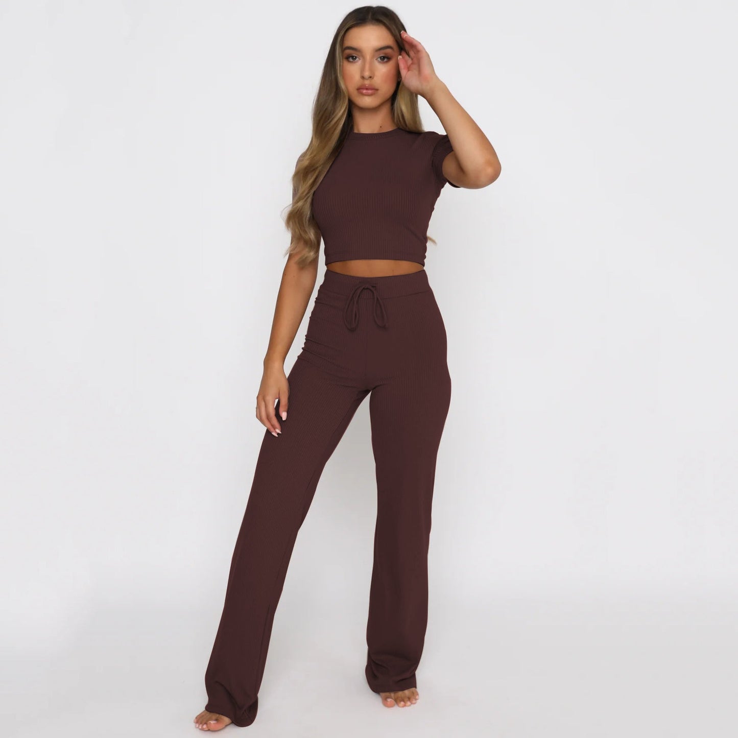 Fashion Casual Set Women's Solid Color -