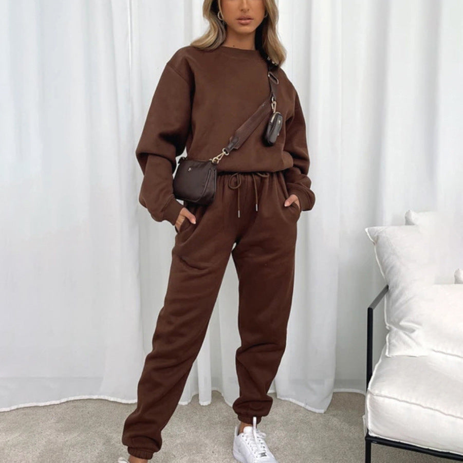 Women's Casual Long Sleeve Sweatshirt Suit -