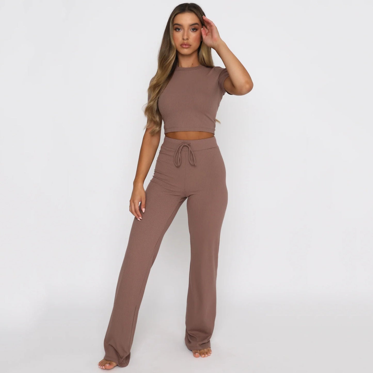 Fashion Casual Set Women's Solid Color -