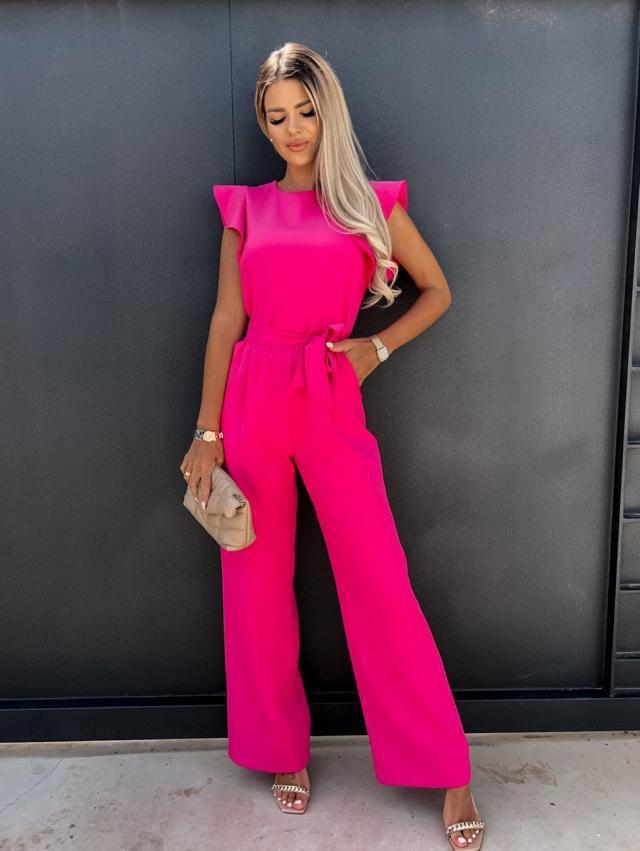 High Waist Commuter Waist Bandage Jumpsuit Women's Trousers -
