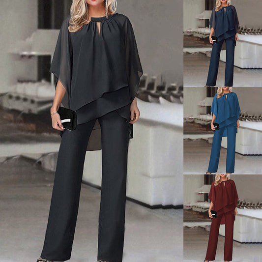 Solid Color Loose One-piece Casual Irregular Suit -