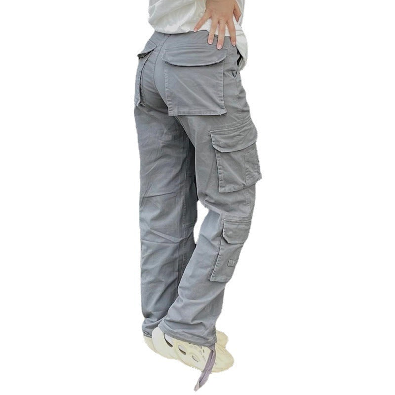 Women's Six-pocket Ins Overalls New Casual Trousers -
