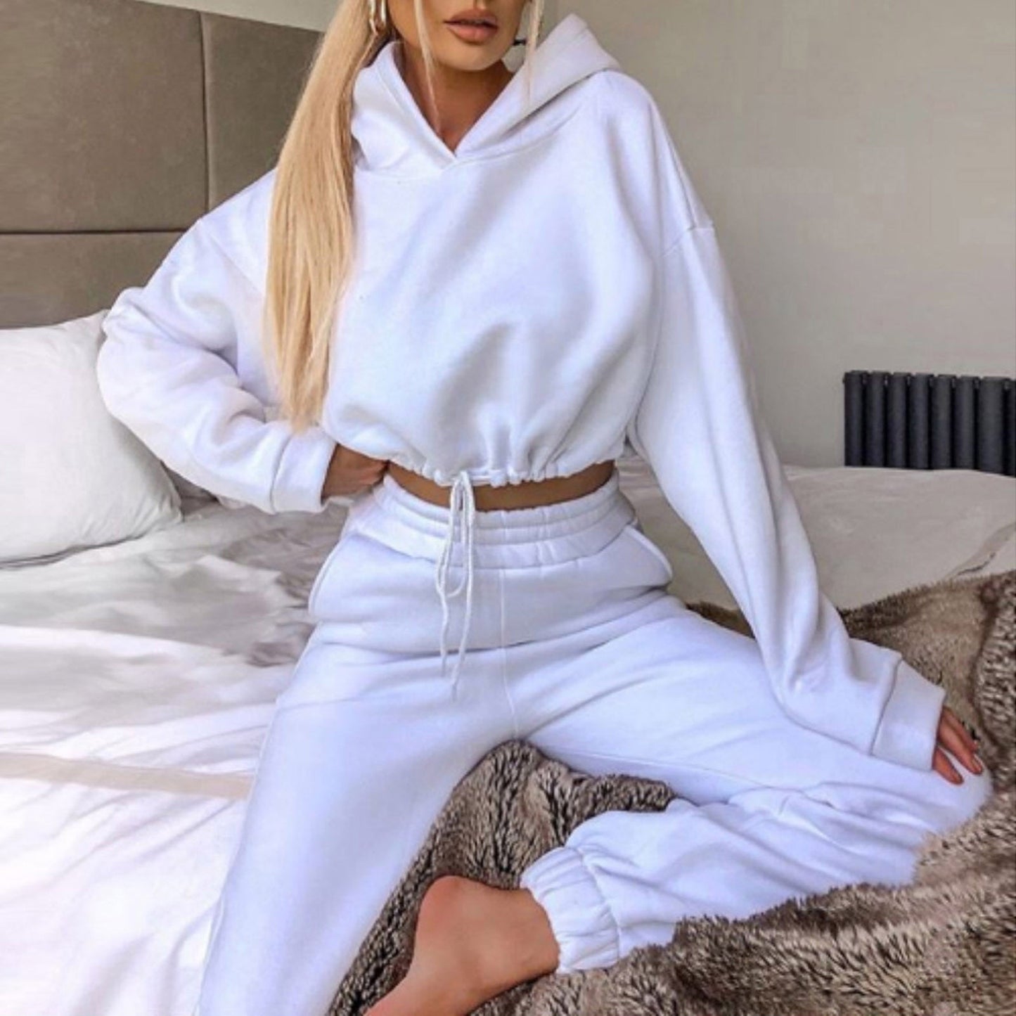Jogging Suits For Women 2 Piece Sweatsuits Tracksuits Sexy Long Sleeve HoodieCasual Fitness Sportswear -