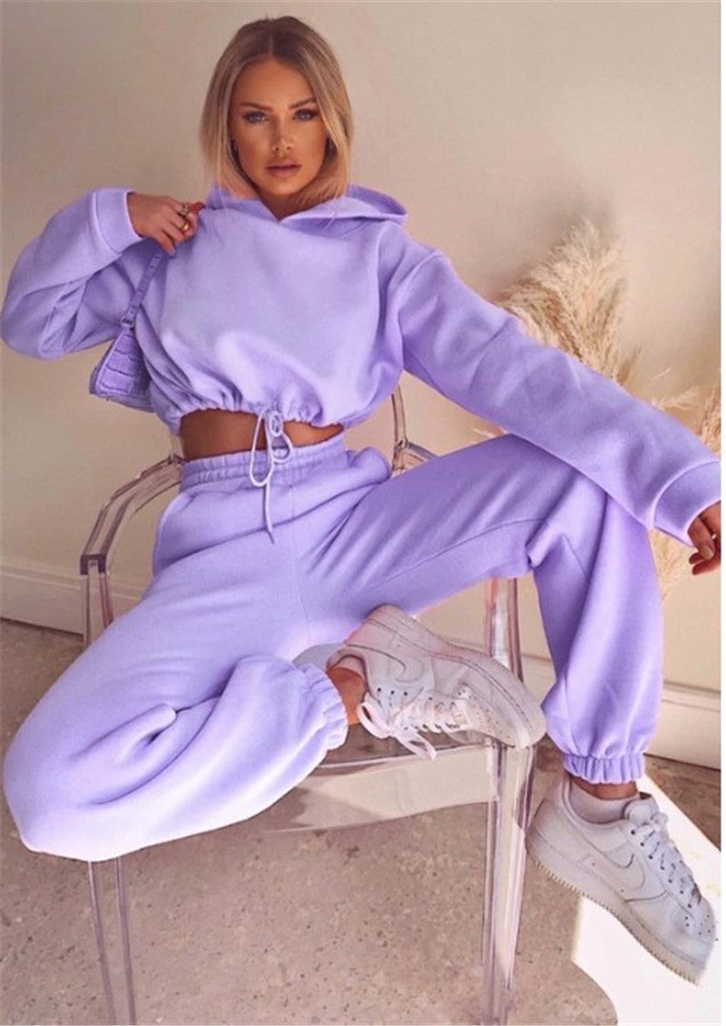 Two-Piece Fashion Long-Sleeved Sports And Leisure Suit -