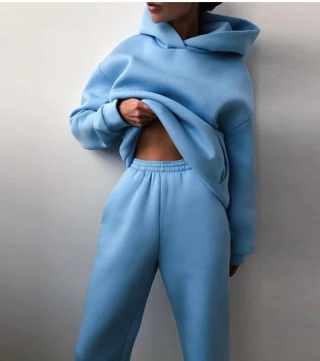 Women's Casual Hooded Sweater Two-piece Suit Clothes Hoodie Tracksuit JOJO Lingerie