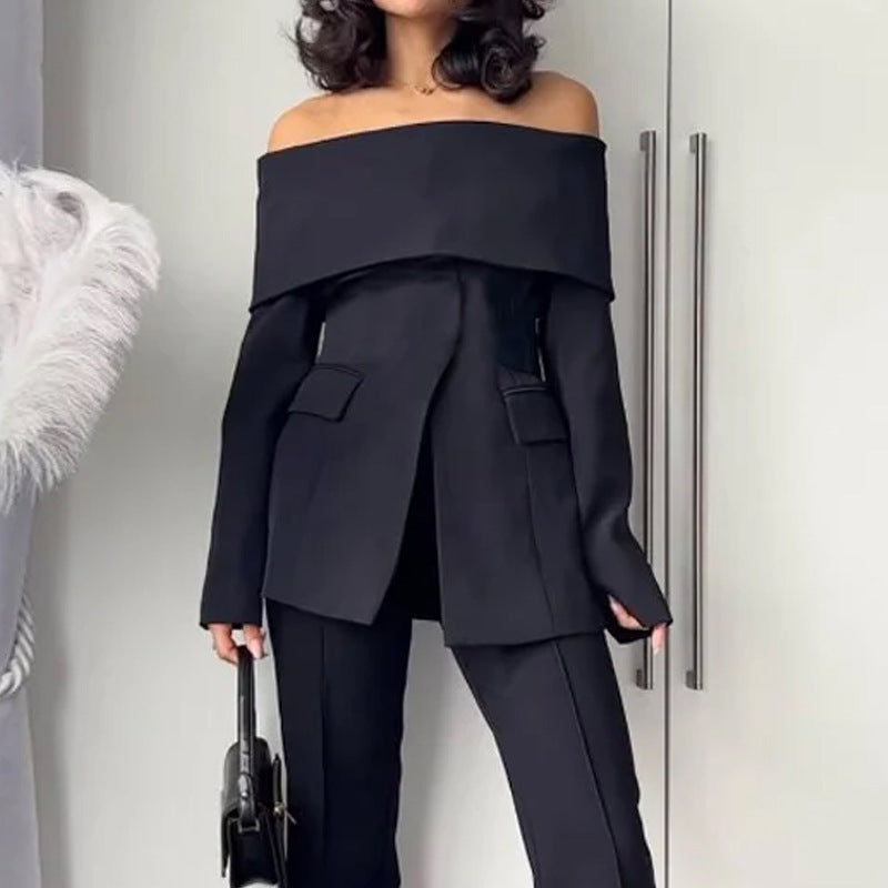 Women's Suit Fashion Off-shoulder -