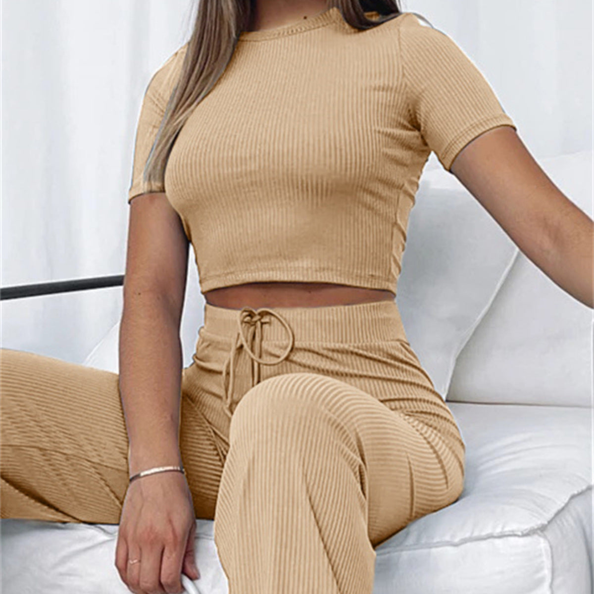 Fashion Casual Set Women's Solid Color -