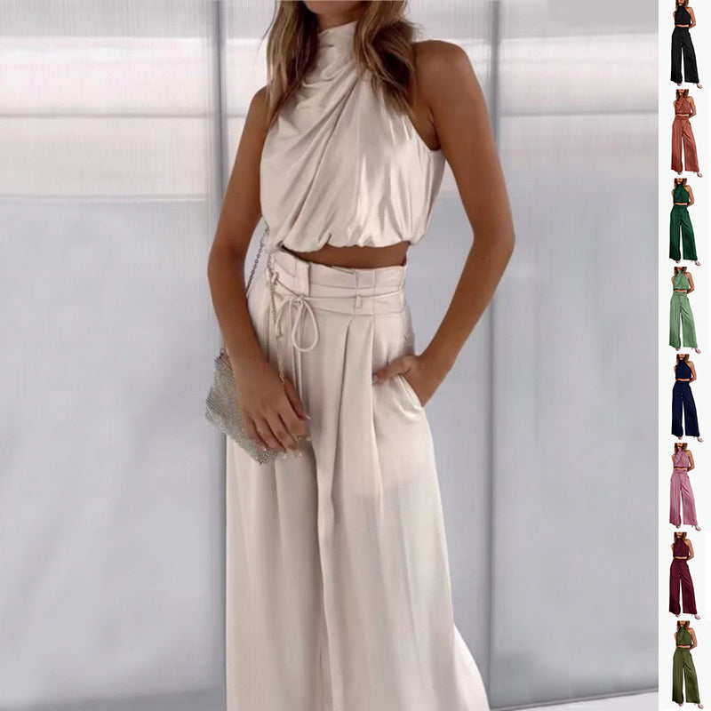 Set Vară 2025: Crop Top & Pantaloni Extra-Largi - De la Plajă la Oraș -