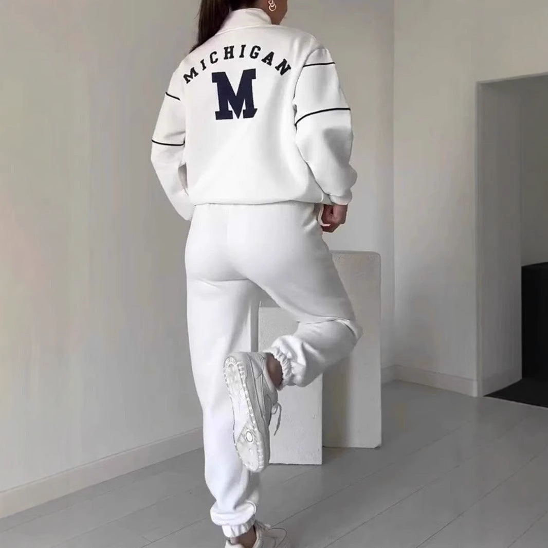 Womens 2 Piece Outfits Lounge Hoodless Pullover Sweatshirt Sweatsuit Sets Sweatshirt Baggy Fashion Sweatpants With Pockets -
