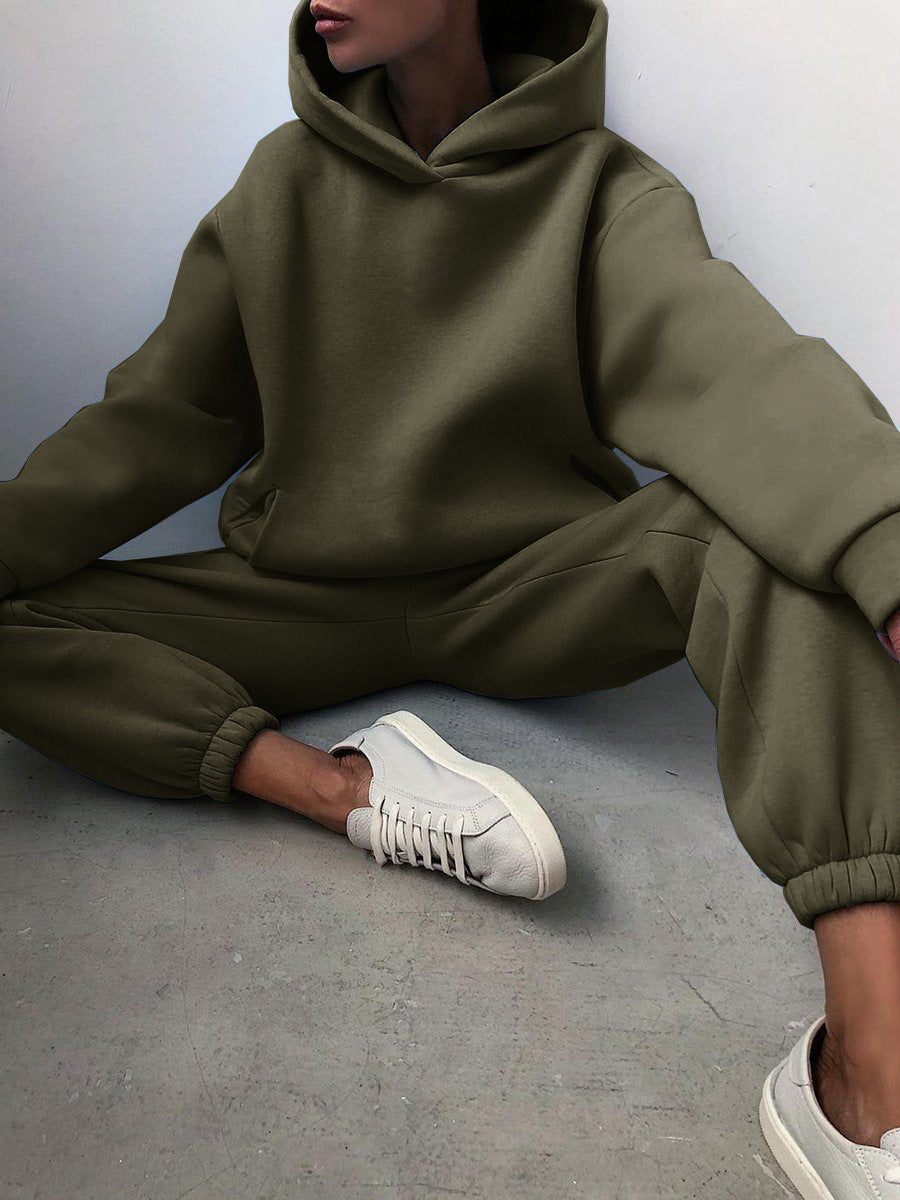Women's Casual Hooded Sweater Two-piece Suit Clothes Hoodie Tracksuit JOJO Lingerie