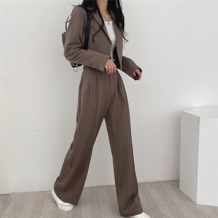 Suit Western Style Youthful-looking Small New Two-piece Suit Suit Suit High Waist -