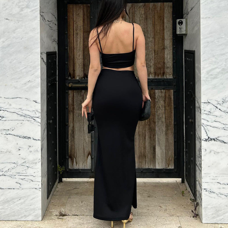 Women's Clothing Spaghetti Straps Chest Wrap Fashion Hip Suit -