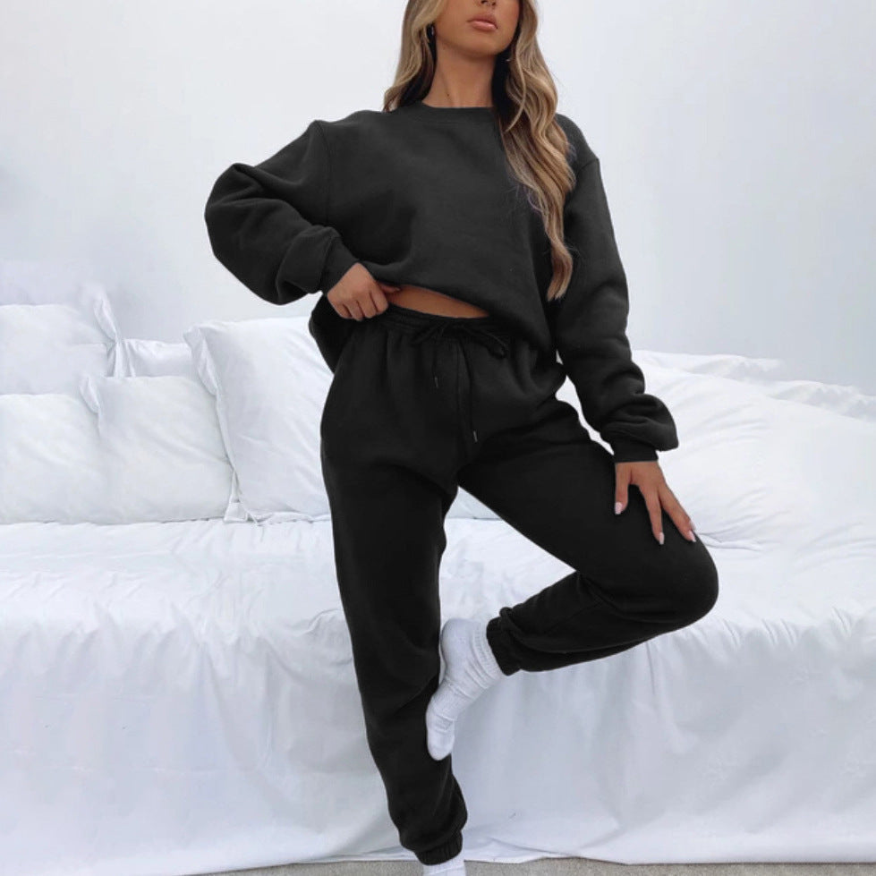 Women's Casual Long Sleeve Sweatshirt Suit -