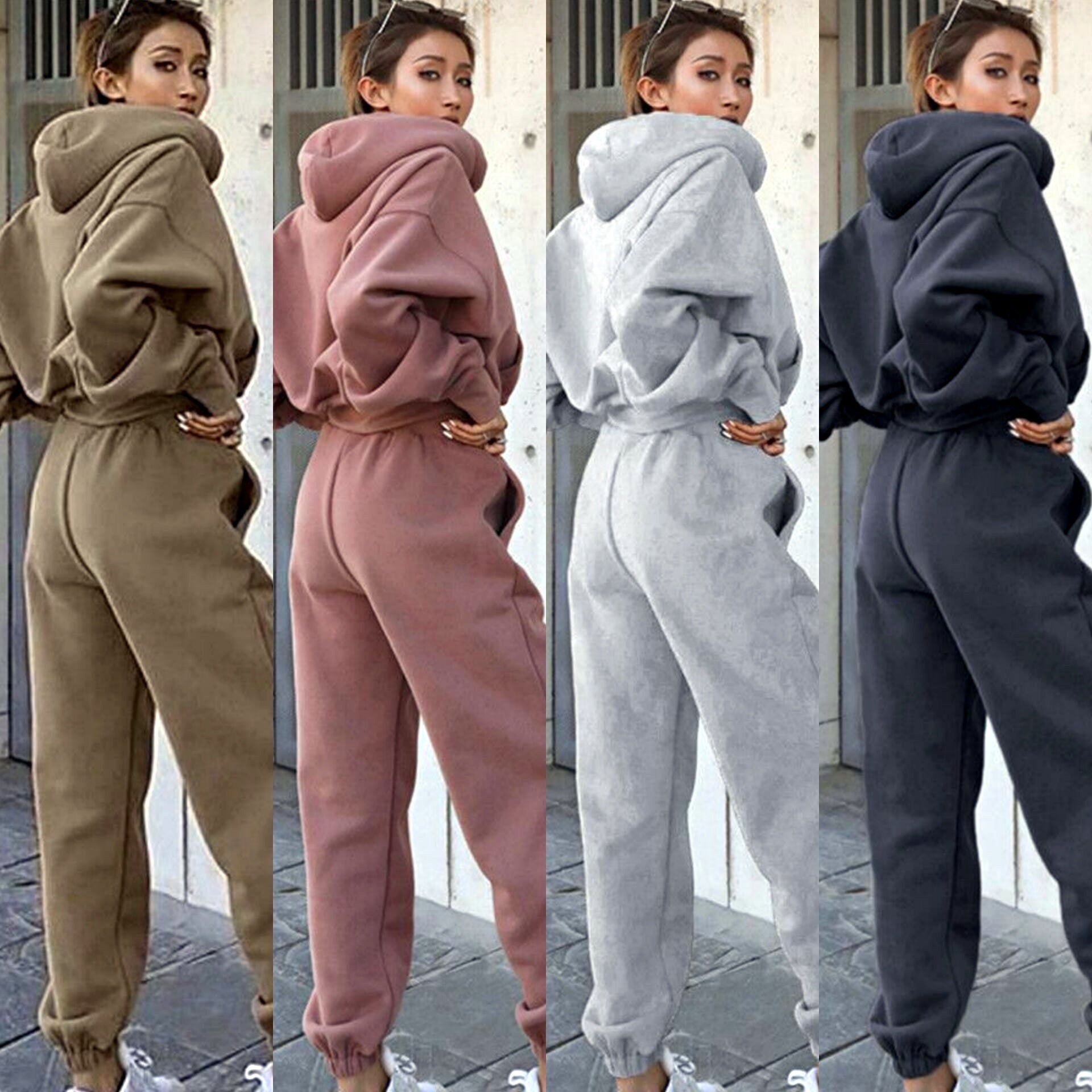 New Style Autumn And Winter Women's New Casual Hoodie Coat Sports Suit -