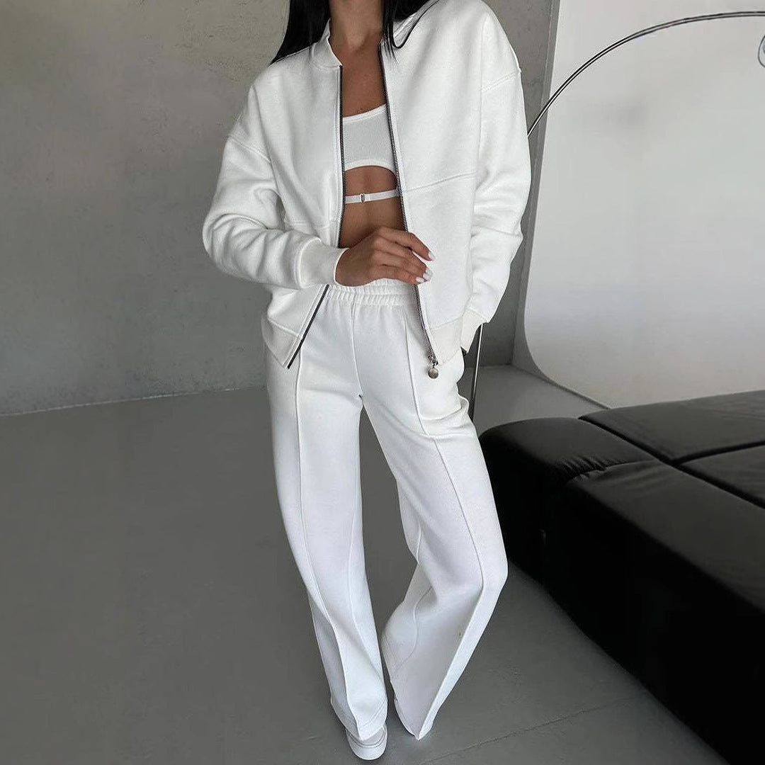 Set Sportiv Premium: Geacă și Pantaloni Largi -