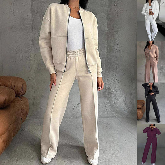 Set Sportiv Premium: Geacă și Pantaloni Largi -